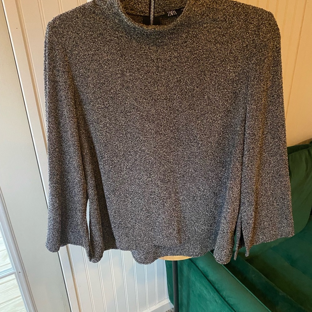Zara marled gray top